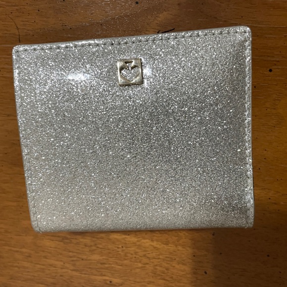 kate spade Handbags - Kate Spade: Silver Glitter Wallet